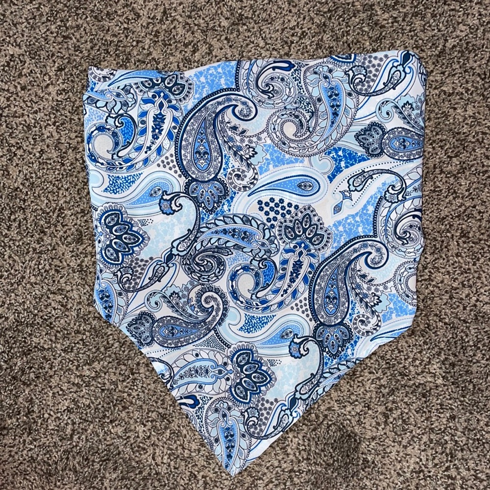 Blue bandanna top